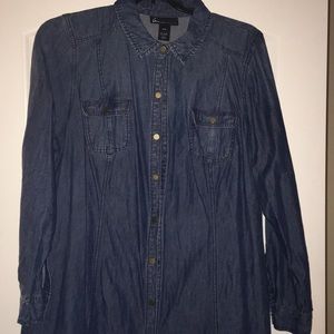 Long sleeve denim dress